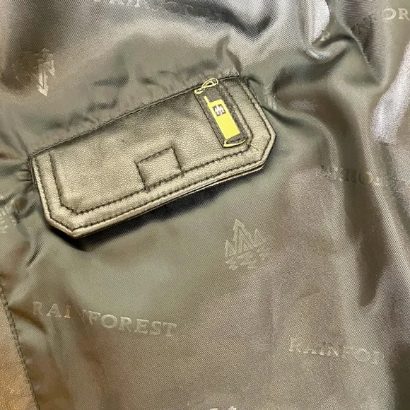 RAINFOREST Black Leather Coat - Picture 9 of 12